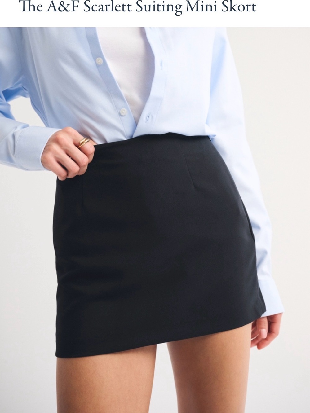 Abercrombie & Fitch Black Mini Scarlett Skort